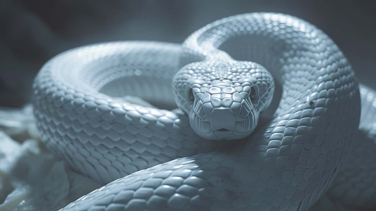 神秘的な白い蛇
