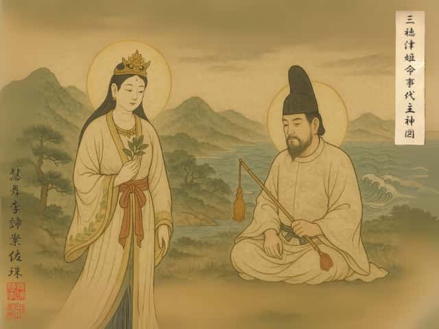 三穂津姫命事代主神図